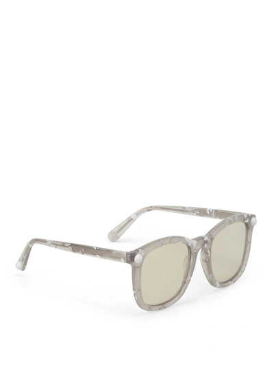 Shop Christopher Kane Havana Square Sunglasses In Grey