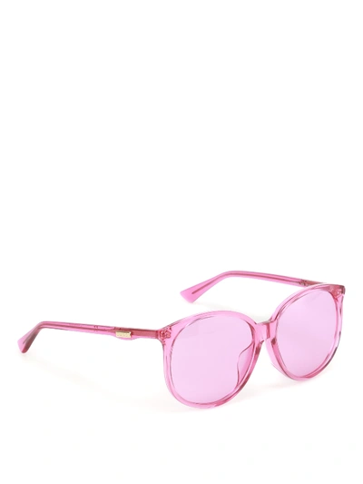 Shop Gucci Fuchsia Sunglasses