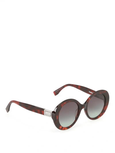 Shop Fendi Peekaboo Tortoise Sunglasses In Brown