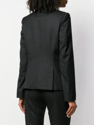 Shop Stella Mccartney Logo Jacquard Blazer In Black