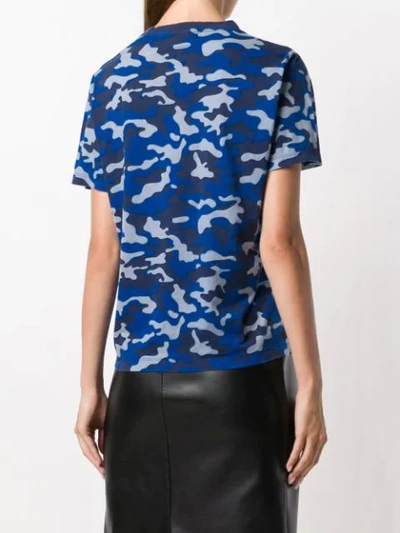 Shop Filles À Papa Camouflage T-shirt In Blue