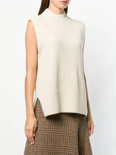 Shop Rejina Pyo Ribbed Knit Sleeveless Jumper In Neutrals