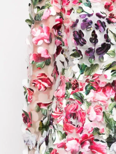 Shop Dolce & Gabbana Appliqué Floral Dress In Pink