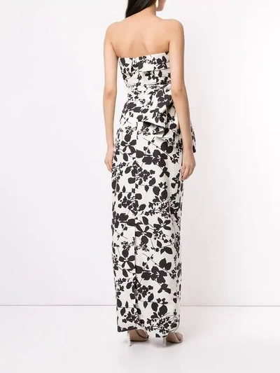 Shop Bambah Floral Pencil Gown In White