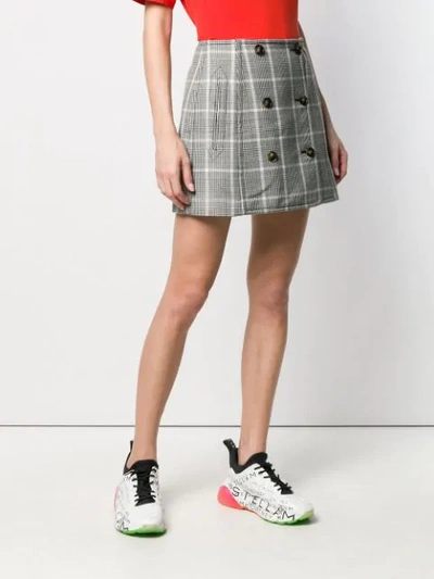 Shop Stella Mccartney Check Mini Skirt In Black