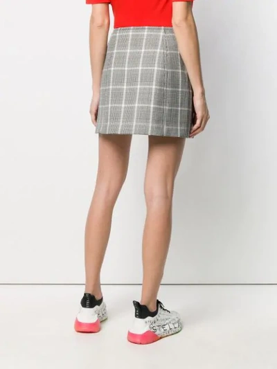 Shop Stella Mccartney Check Mini Skirt In Black