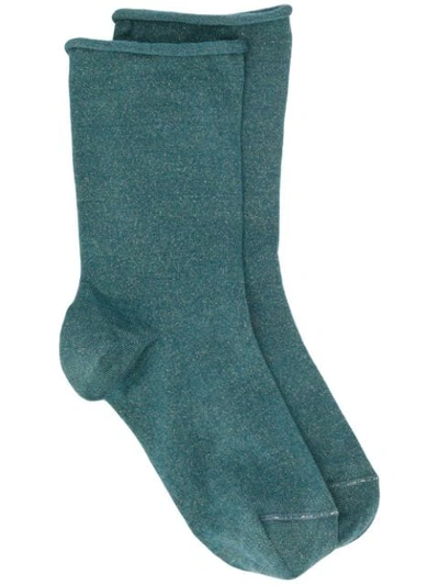 Shop Brunello Cucinelli Ankle Socks - Blue