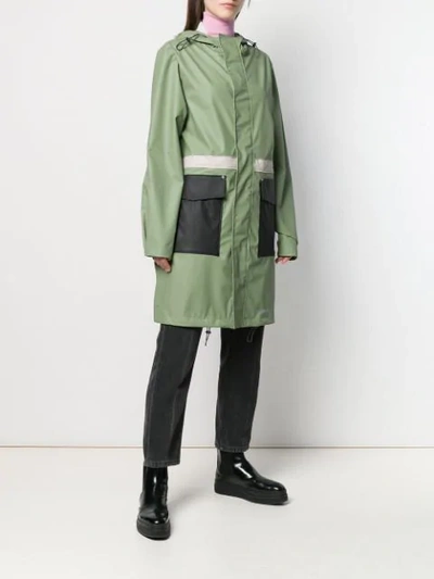 Shop Stutterheim Holma Print Lightweight Raincoat In Green
