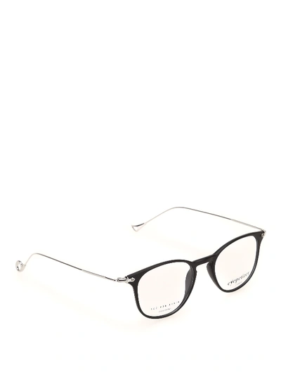 Shop Eyepetizer Dan Glasses With Silver-tone Temples In Black