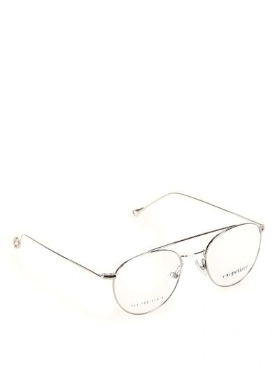 Shop Eyepetizer Georges Double Bridge Glasses In Silver