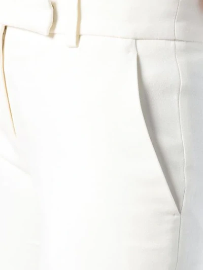 Shop Alexander Mcqueen Classic Flared Trousers In White