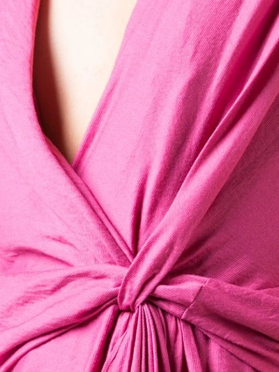 Shop Josie Natori Knot Tie Dress In Pink