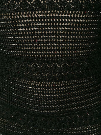 Shop Alanui Chunky Knit Swimsuit In Black
