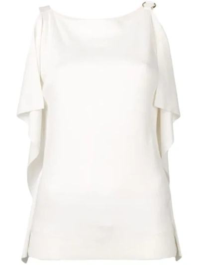 CHLOÉ DRAPE VEST TOP - 白色