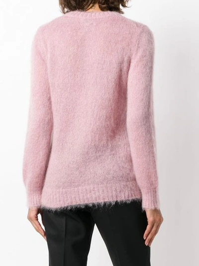 Shop Moncler Crew Neck Jumper In Pink