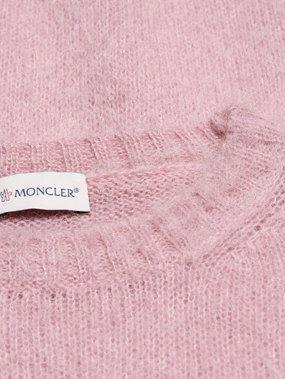Shop Moncler Crew Neck Jumper In Pink