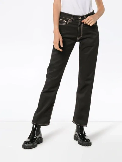 Shop Eytys Cypress Cali High-waisted Jeans In Black