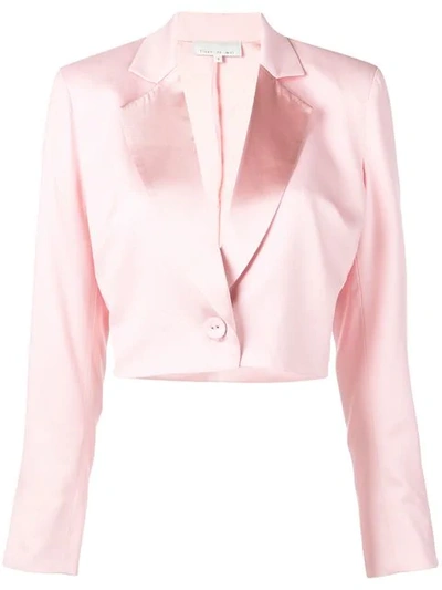 Shop Fleur Du Mal Cropped Blazer In Pink