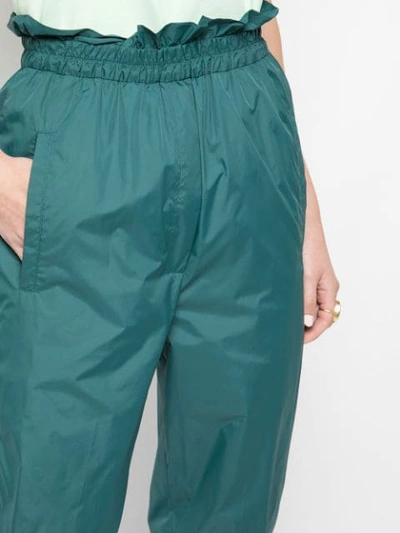 Shop Tibi Jogger Tapered Trousers In Green