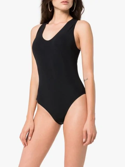 Shop Araks Ren Sleeveless Backless Swimsuit In Black