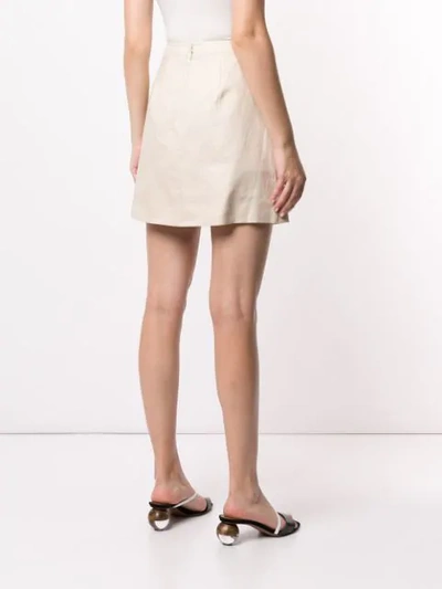 Shop Aje Tilberg Mini Skirt In Neutrals