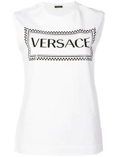 Shop Versace Classic Logo T-shirt In White