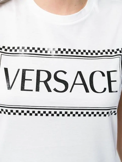 Shop Versace Classic Logo T-shirt In White