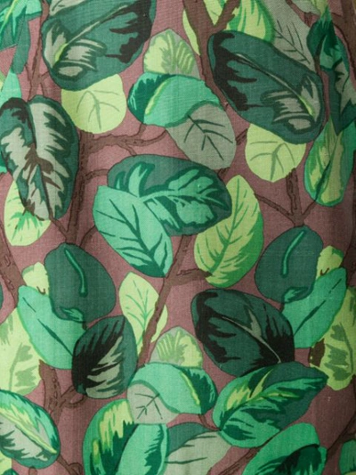 Pre-owned Dolce & Gabbana 2000's Leaf Print Short Dress In Green