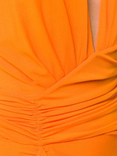 Shop Alexandre Vauthier Halter Neck Dress - Orange
