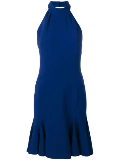 STELLA MCCARTNEY HALTERNECK FLUTTER DRESS - 蓝色