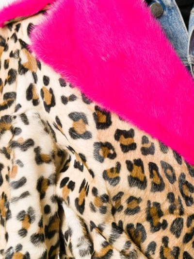 Shop Simonetta Ravizza Leopard Print Fur Coat In Brown