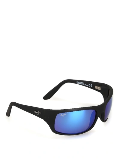 Shop Maui Jim Peahi Mask Sunglasses In Black