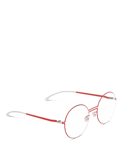 Shop Mykita Lovisa Red Metal Eyeglasses