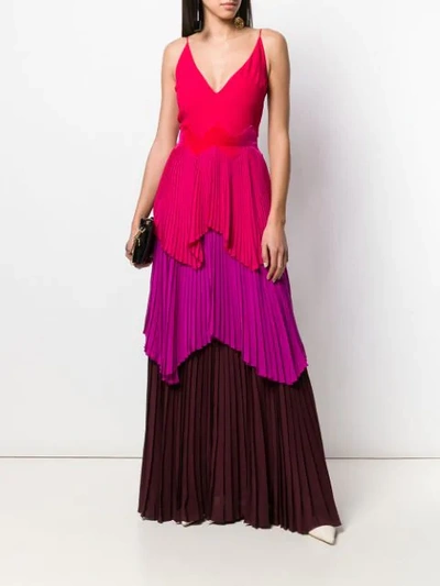 Shop Givenchy Layered-pleats Dress In Pink