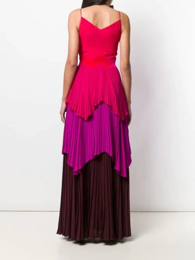 Shop Givenchy Layered-pleats Dress In Pink