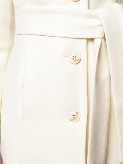 Shop Twinset Twin-set Fox Fur Collar Coat - White