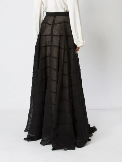 Shop Maison Rabih Kayrouz Long Pleated Skirt In 001 Black