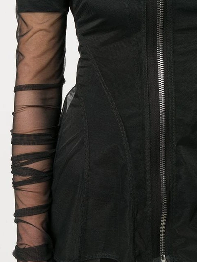 Shop Rick Owens Sheer Jacket In Black