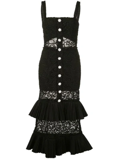 Shop Alexis Lyssa Tiered Lace Dress - Black