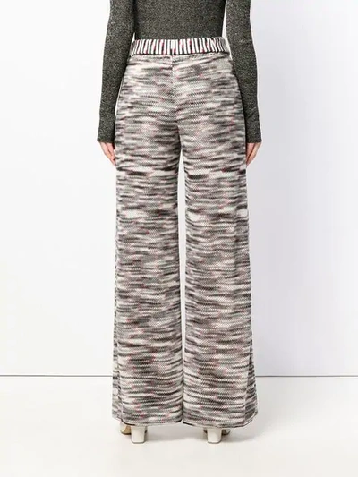 Shop Missoni Flared Knitted Trousers In Fm013
