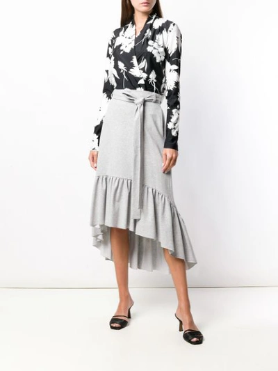 Shop Milla Milla Ruffled Hem Skirt In Grey