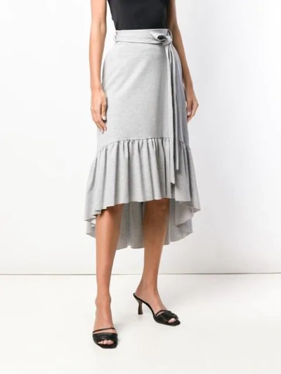 Shop Milla Milla Ruffled Hem Skirt In Grey