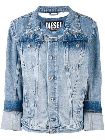 Shop Diesel Slim Fit Denim Jacket In Blue