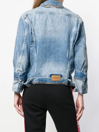 Shop Diesel Slim Fit Denim Jacket In Blue