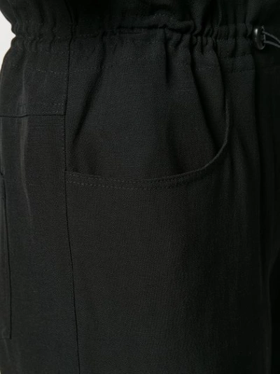Shop Anntian Drawstring Waist Trousers - Black
