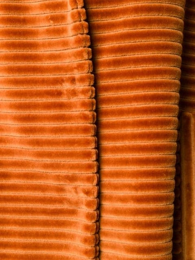Shop Gianluca Capannolo Textured Stripe Coat In Orange