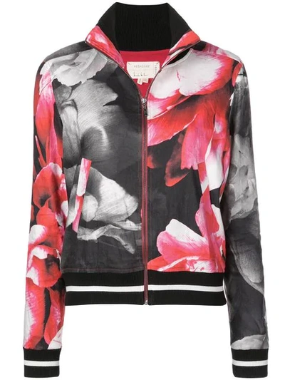 Shop Nicole Miller Printed Bomber Jacket In Multicolour