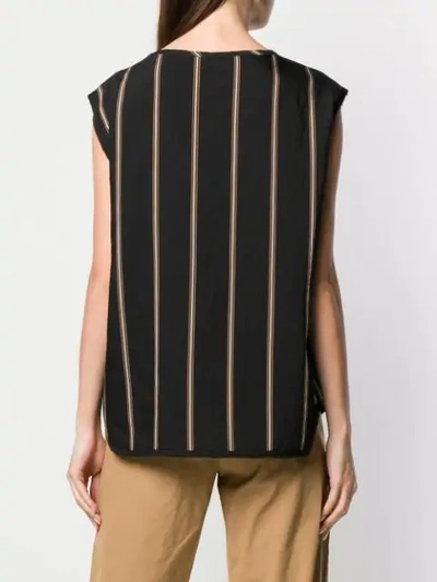 Shop Barena Venezia Striped Top In Nero