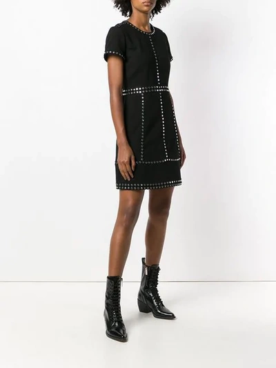 Shop Michael Michael Kors Studded Mini Dress In Black