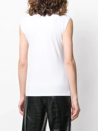 Shop Versace Logo Print Tank Top In White